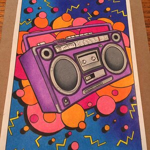 Coloring page from an 80s coloring book