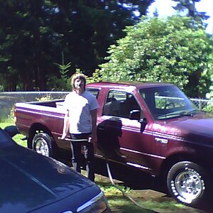My first truck was my 1994 ford ranger xlt, supercab, 4.0 v6, 2wd, 4 speed automatic =)